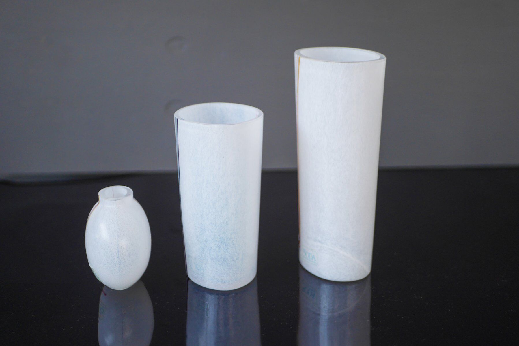 Glass vases by Vallien for Kosta Boda, set of 3