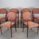Set of six Thonet armchairs in bent wood, Vienna, Austria, 1991