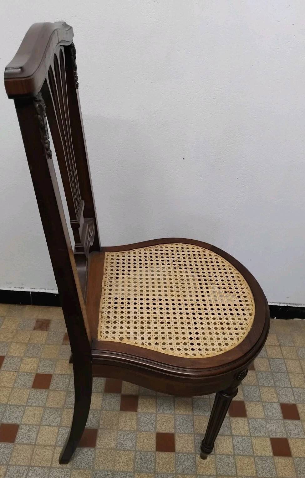 Antique Louis XVI Style Chair with Caned Seat