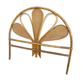 Headboard 2 people in rattan and vintage cannage