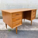 Scandinavian double-sided teak office 60s