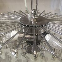 Clear quadriedro murano glass chandelier