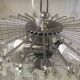 Transparent Murano glass quadriedro chandelier