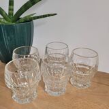 Set of 5 small glasses from the 1930s