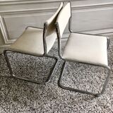 Set of restored vintage chairs with "Luge" feet