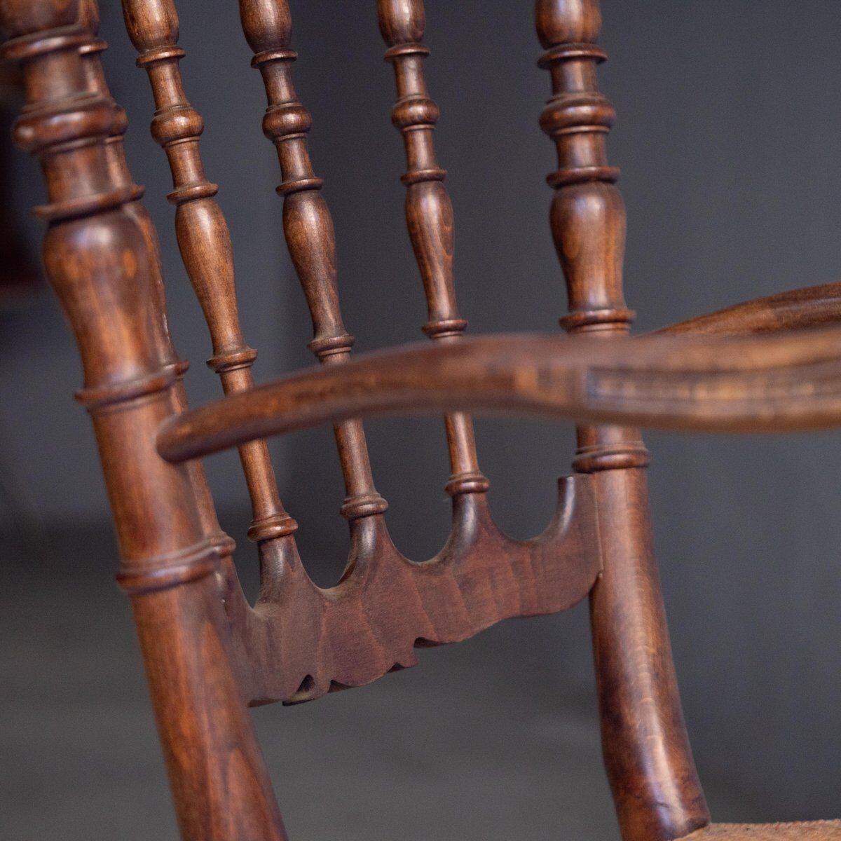 Vintage Chiavarina chair with armrests, 1950s