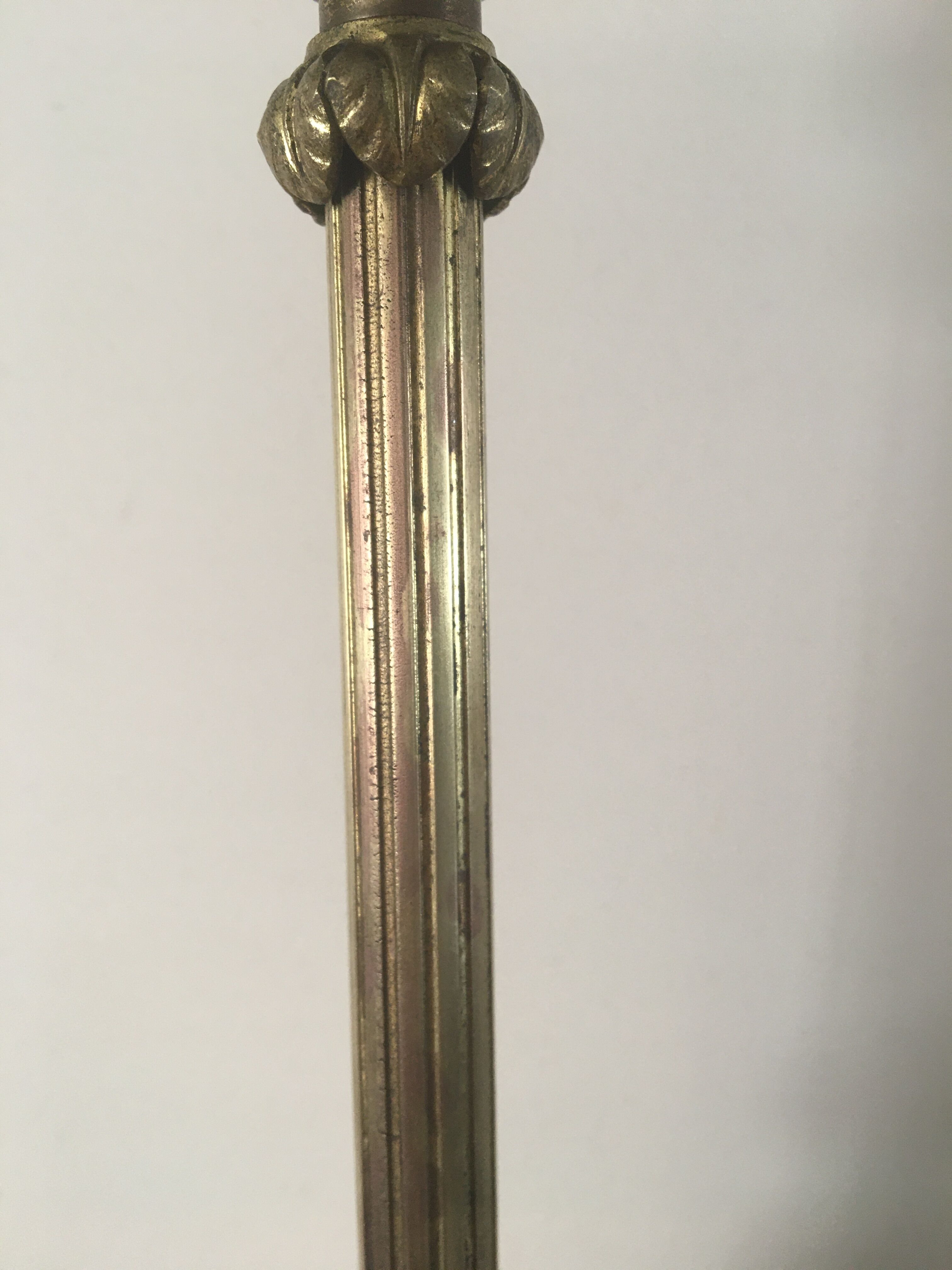 Bronze and brass lamp foot