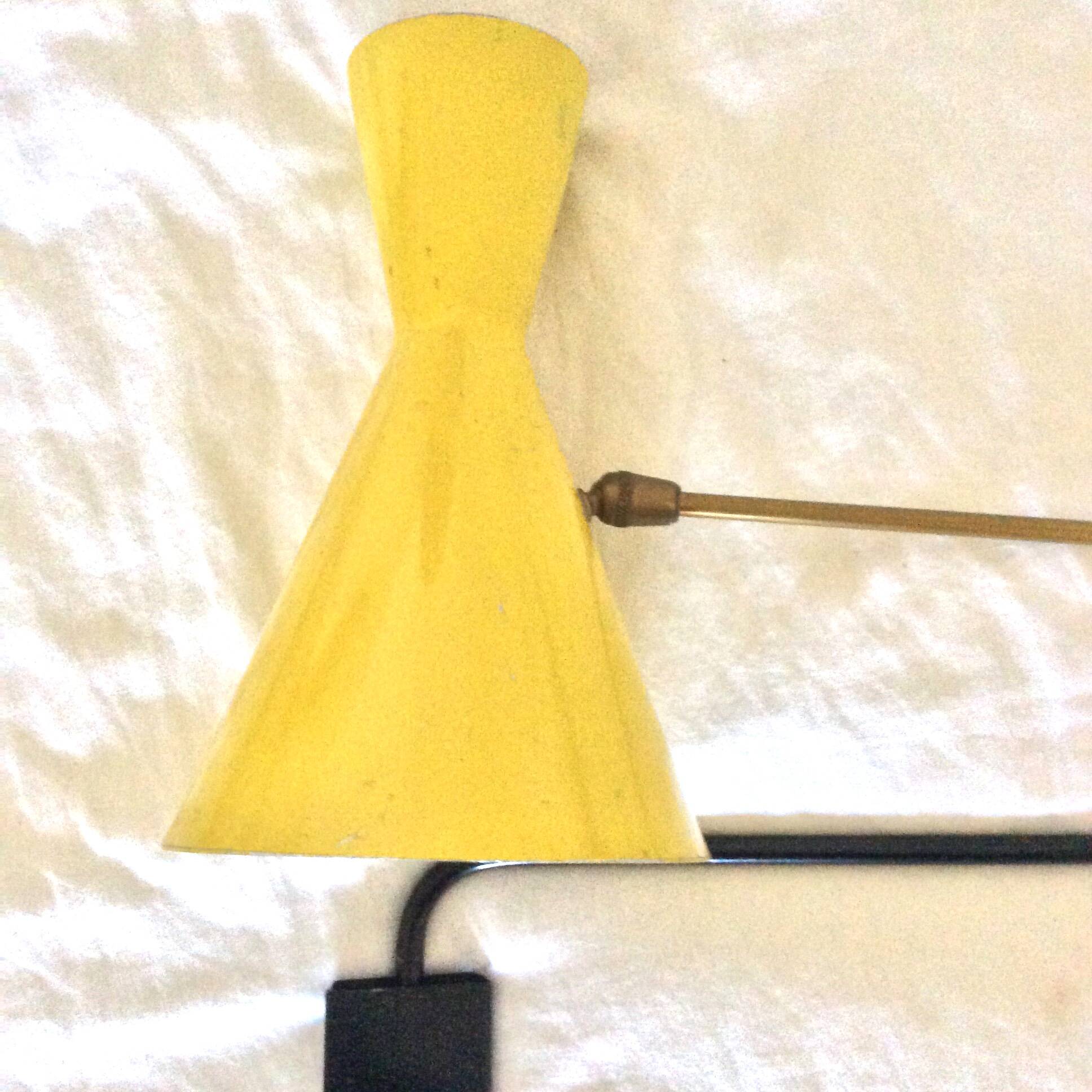 Light fixture, metal wall sconce, 1960s
