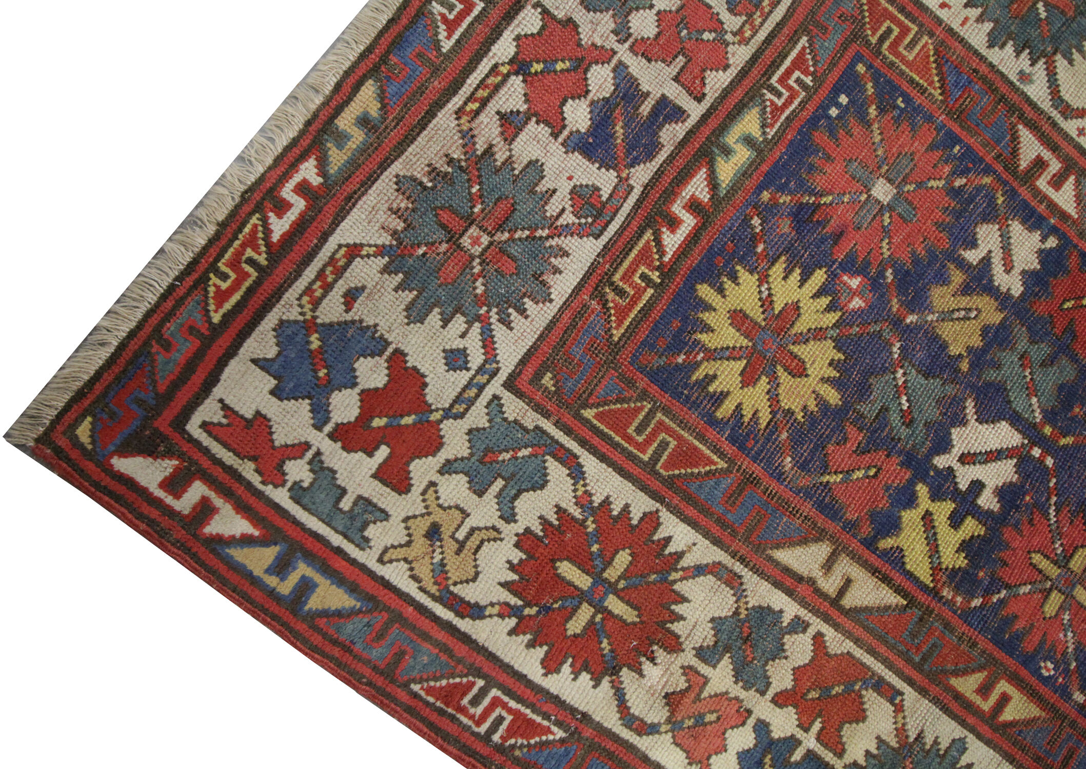 Handwoven Antique Caucasian Karabakh Wool Rug - 115x280cm