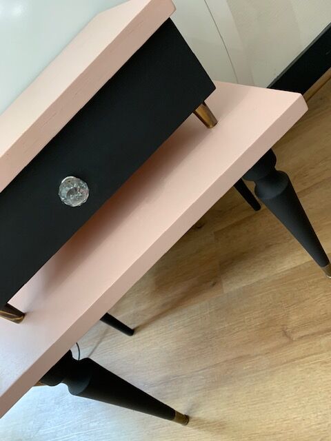 Repainted wooden bedside table