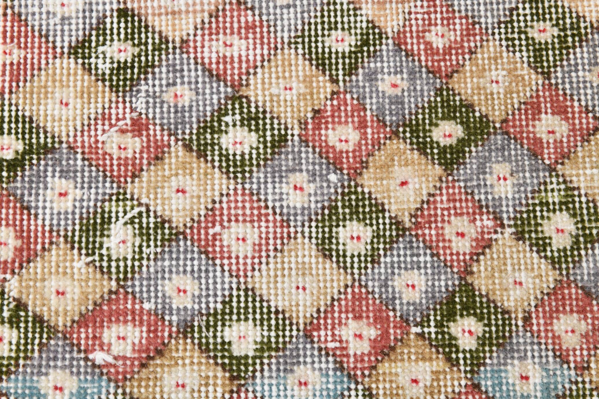 4x6 Vintage Geometric Style Multicolor Vintage Rug, 124x165Cm