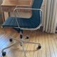 Charles Eames Vitra office armchair black fabric polished aluminum excellent condition