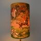 Lampshade with a hunting scene motif, horses, "Marignan" fabric.