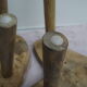 Pair of low tables harnesses mango wood
