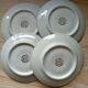4 cups with 4 saucers Limoges, fine porcelain, coffee cups, white, light green, gold