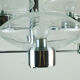 1970s kaiser 8-light PENDANT LIGHT chandelier chrom and clear glass
