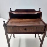 Postmodern Walnut Nightstand, Italy, 1970s