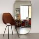 Miroir italien en laiton, 1950