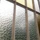 Workshop door 258.4x98.5cm in iron and colored cathedral glass