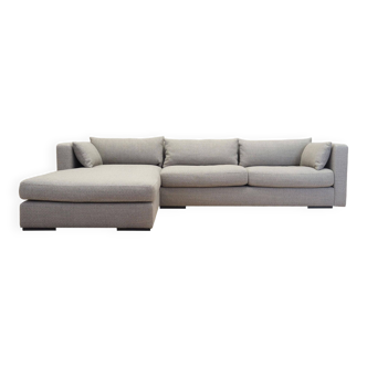 Grey corner sofa, Scandinavian design, 00s