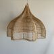 Rattan pendant lamp in the shape of a flower