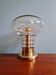 Space Age table lamp in brass and clear glass, 1960s-70s.