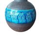 Aldo Londi for Bitossi. Rimini-Blue glazed ceramic vase, vintage design