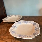 Set of 2 square dishes Regout model Ortus