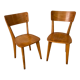 Paire de chaises en bois