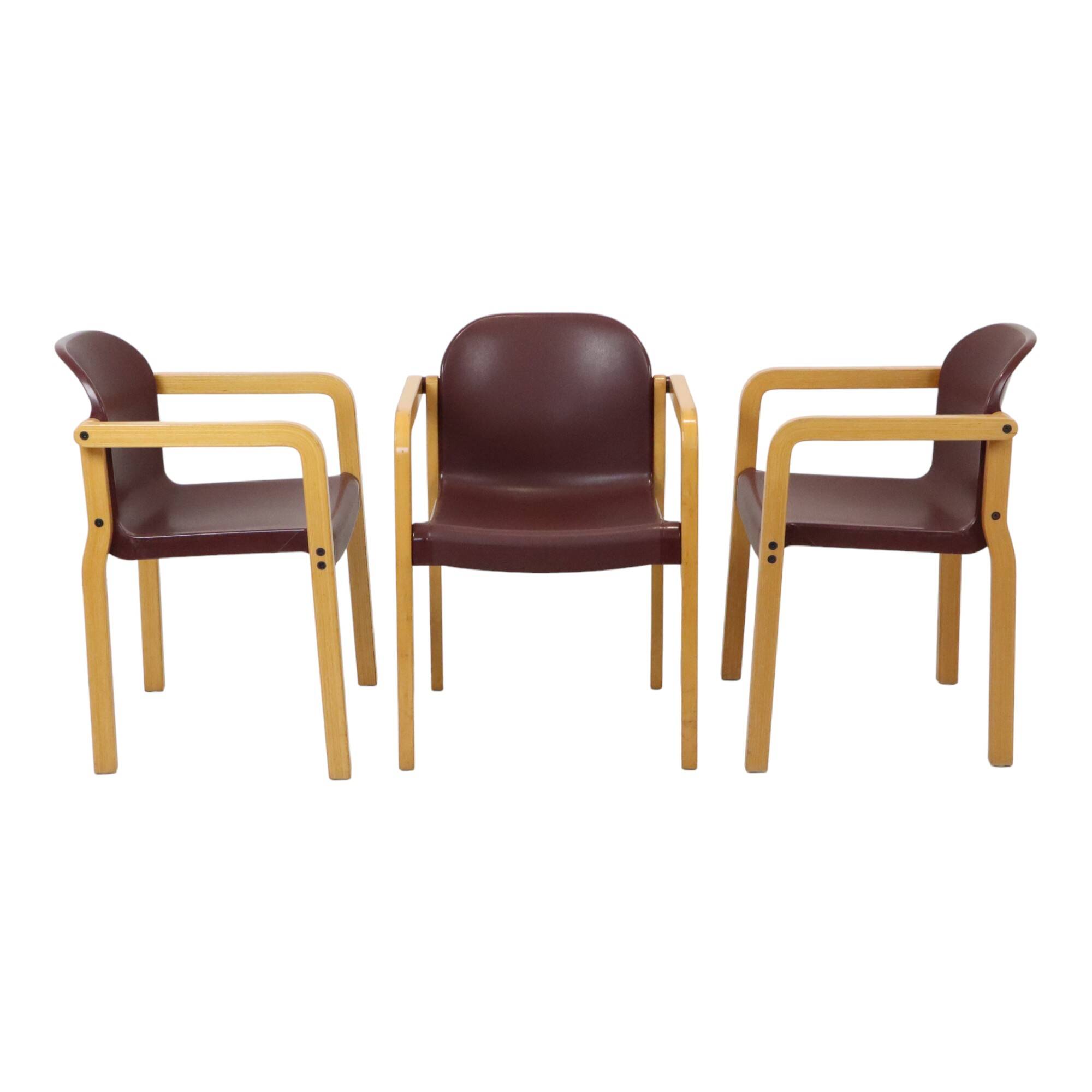 Set of 6 Vintage Design Chairs Dolmas Kembo JB Meijer 1980s