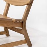 Fauteuil lounge brutaliste en chêne massif par Dittmann & Co. pour AWA Radboud