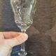 12 crystal wine glasses engraved with floral patterns
