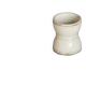 Antique egg cup, ironstone diabolo, ivory and gold edging