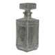 Vintage glass whisky carafe with diamond points H23 L9