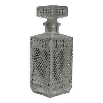 Carafe à whisky vintage en verre à pointes de diamant H23 L9