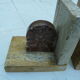 Pair of art deco book greenhouses in marble and travertine