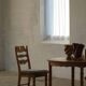 Denmark mid-century, set of 8 oak and lambswool chairs, Henning Kjærnulf, 1960s