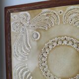 Wooden and ceramic trivet