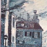 Benoit gebelin (born in 1913) oil on canvas signed and dated 1965, paris at night