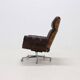 Leather and Rosewood Lounge Chair by Martin Stoll for Giroflex 1960s