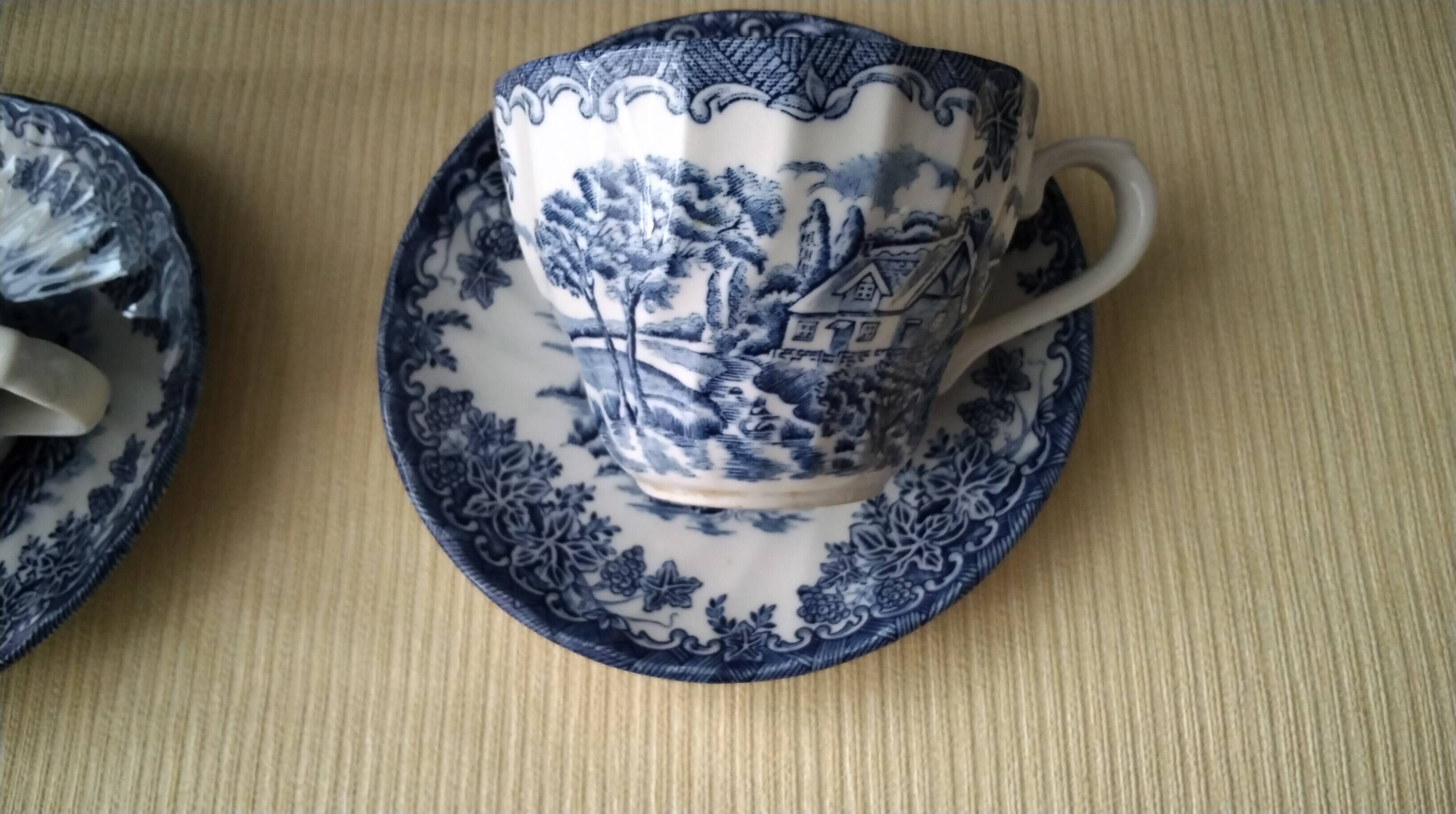 2 Churchill Staffordshire English Bone China Teacups