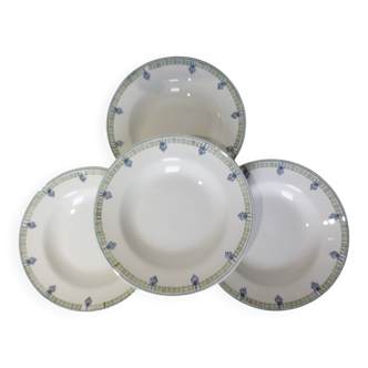 4 vintage St Amand deep plates 211257