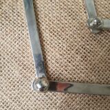 Stretchy silver metal flat bottom