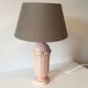 Pink ceramic lamp patinated way