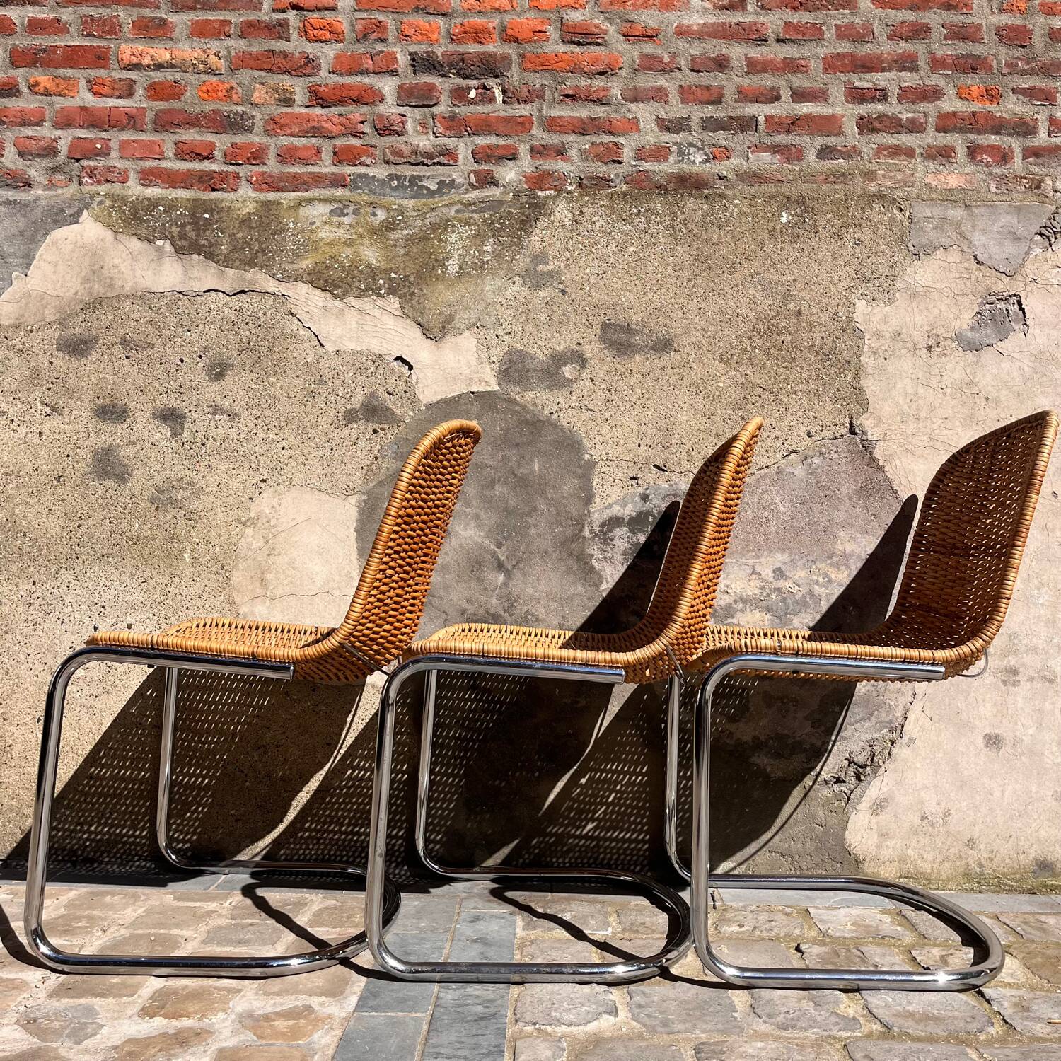 Italian rattan chair from the 1970s