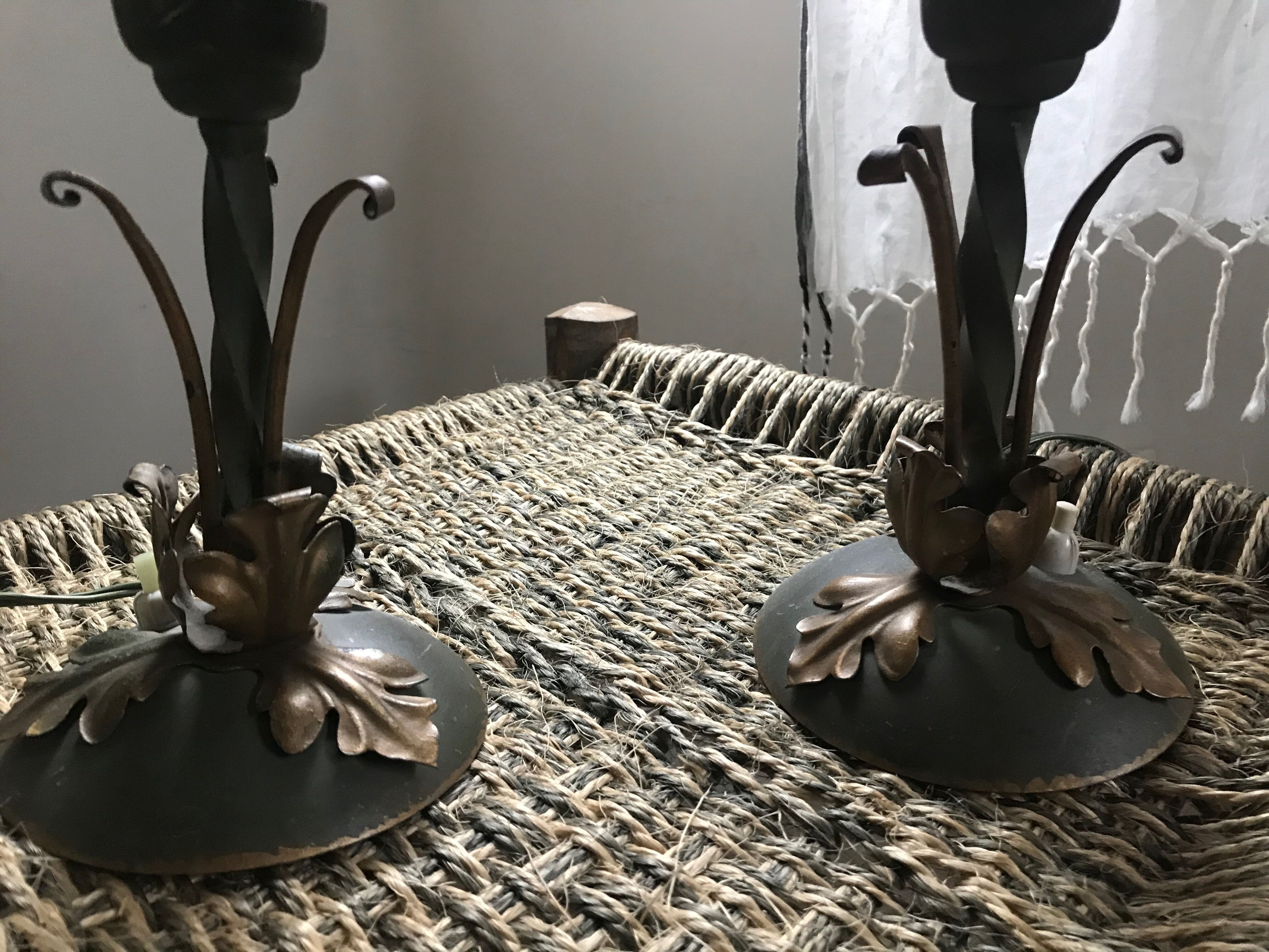 Pair of bedside lamps