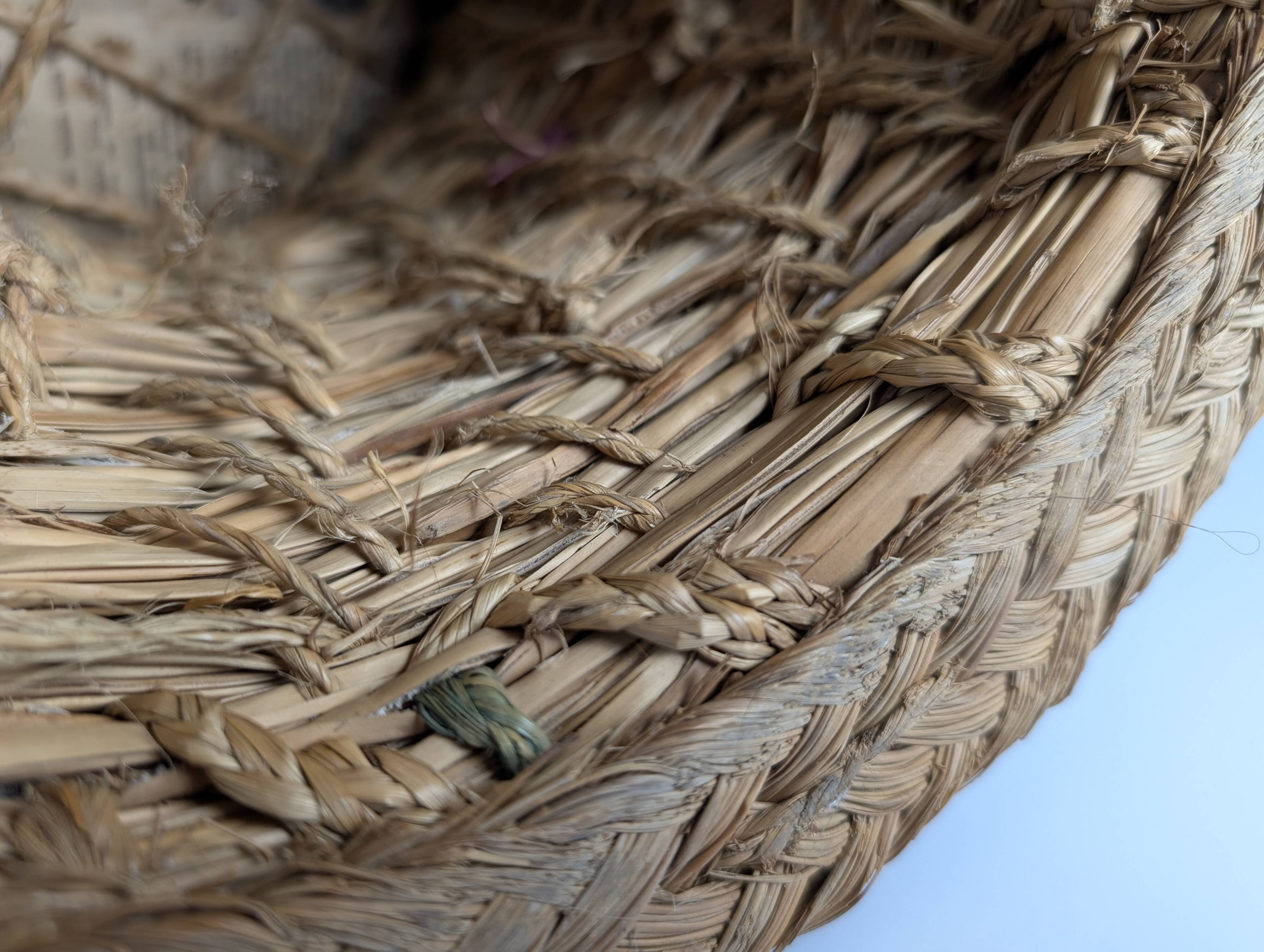 Rustic Pair of Spanish Andalusian Woven Esparto Baskets 1960s