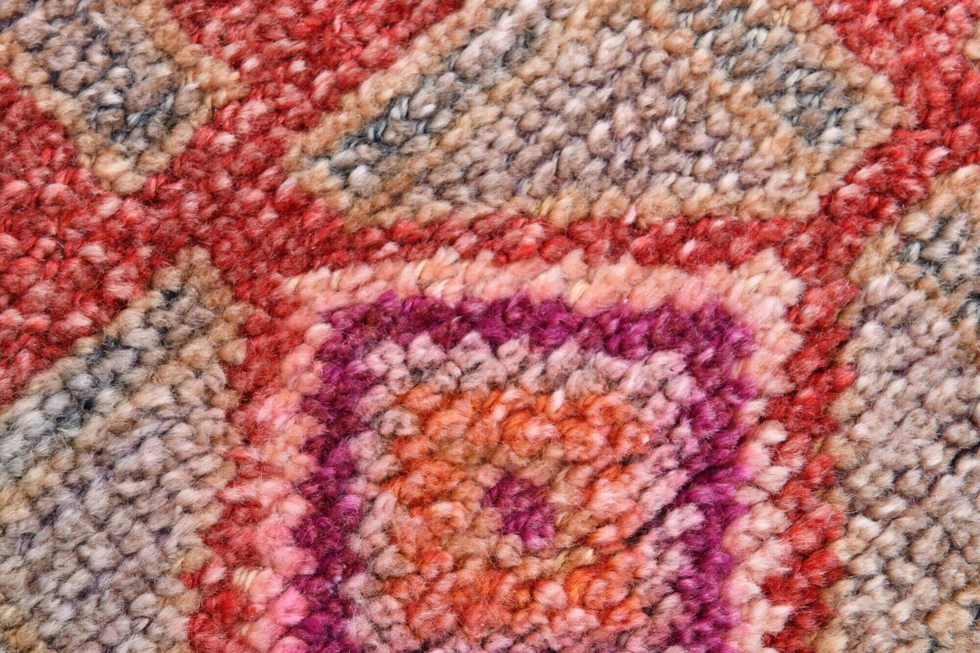 3x12 Vintage Pink & Red Turkish Runner Rug, Super Soft Rug, 86x378Cm