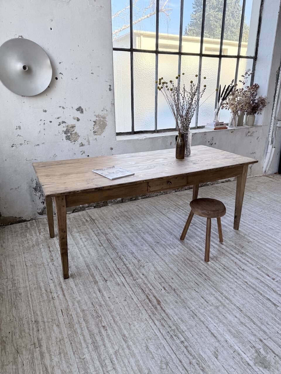 1950 pine farmhouse table 2m