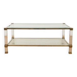 Table basse Hollywood - plexiglas laiton